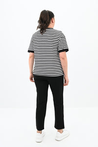Női melegítő plus size csíkos WHY NOT 3803-23