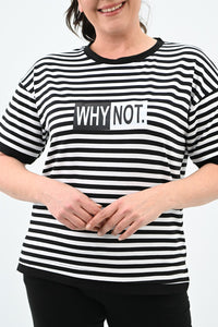 Női melegítő plus size csíkos WHY NOT 3803-23