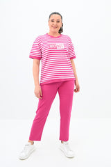 Női melegítő plus size csíkos WHY NOT 3803-23