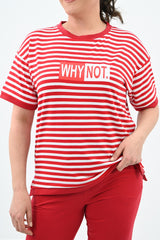 Női melegítő plus size csíkos WHY NOT 3803-23