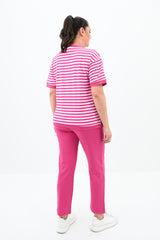 Női melegítő plus size csíkos WHY NOT 3803-23