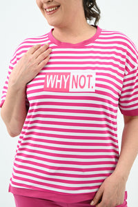 Női melegítő plus size csíkos WHY NOT 3803-23