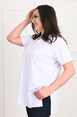 Női plus size V-nyakú póló 1698