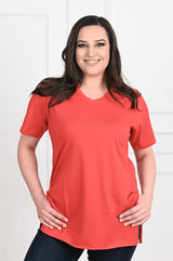 Női plus size V-nyakú póló 1698