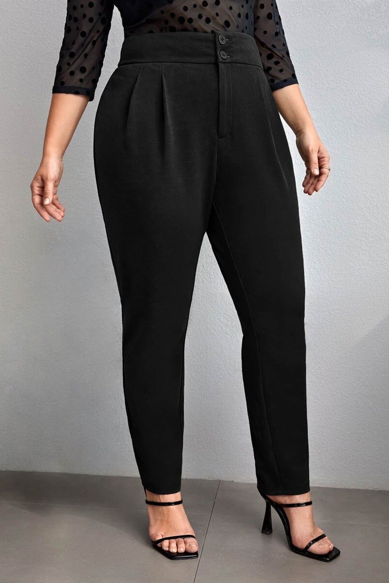 Női plus size nadrág gombokkal PTS002