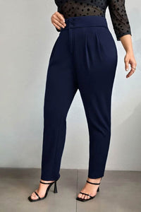Női plus size nadrág gombokkal PTS002