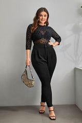 Női plus size nadrág gombokkal PTS002