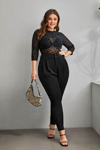 Női plus size nadrág gombokkal PTS002
