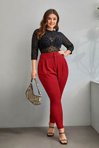 Női plus size nadrág gombokkal PTS002
