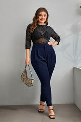 Női plus size nadrág gombokkal PTS002