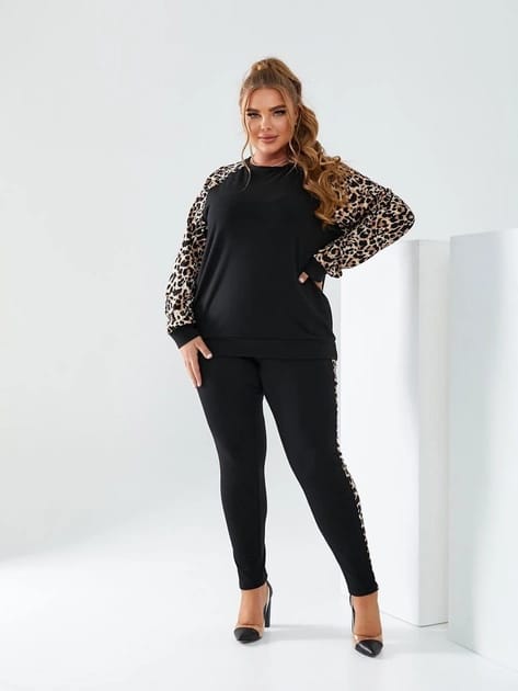 Női plus size melegítő állatmintával 8048