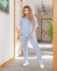 Női pamut melegítő plus size 8098