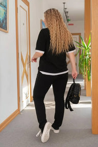 Női pamut melegítő plus size 8098