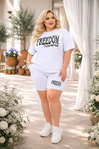 Női plus size melegítő Freedom rövidnadrág 8092