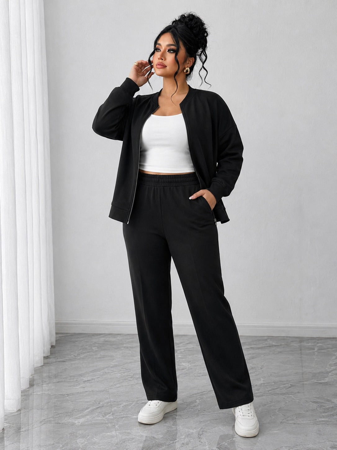 Tréningek, Női melegítőruha plus size 8182, bigsize.ro