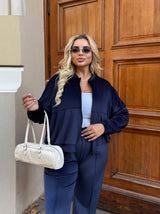 Női plus size bársony melegítő 8072