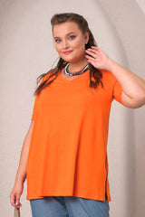 Női plus size hasított póló 1296-23