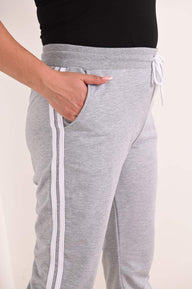 Női plus size kétcsíkos melegítőnadrág 6008-22