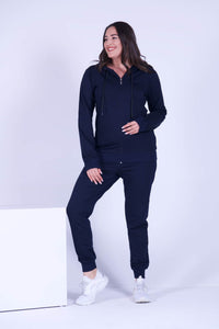 Női melegítőruha plus size egyszerű kapucnival 8500