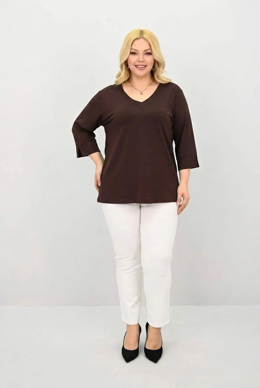 Hír, Női plus size csipkés póló 1428-23, bigsize.ro
