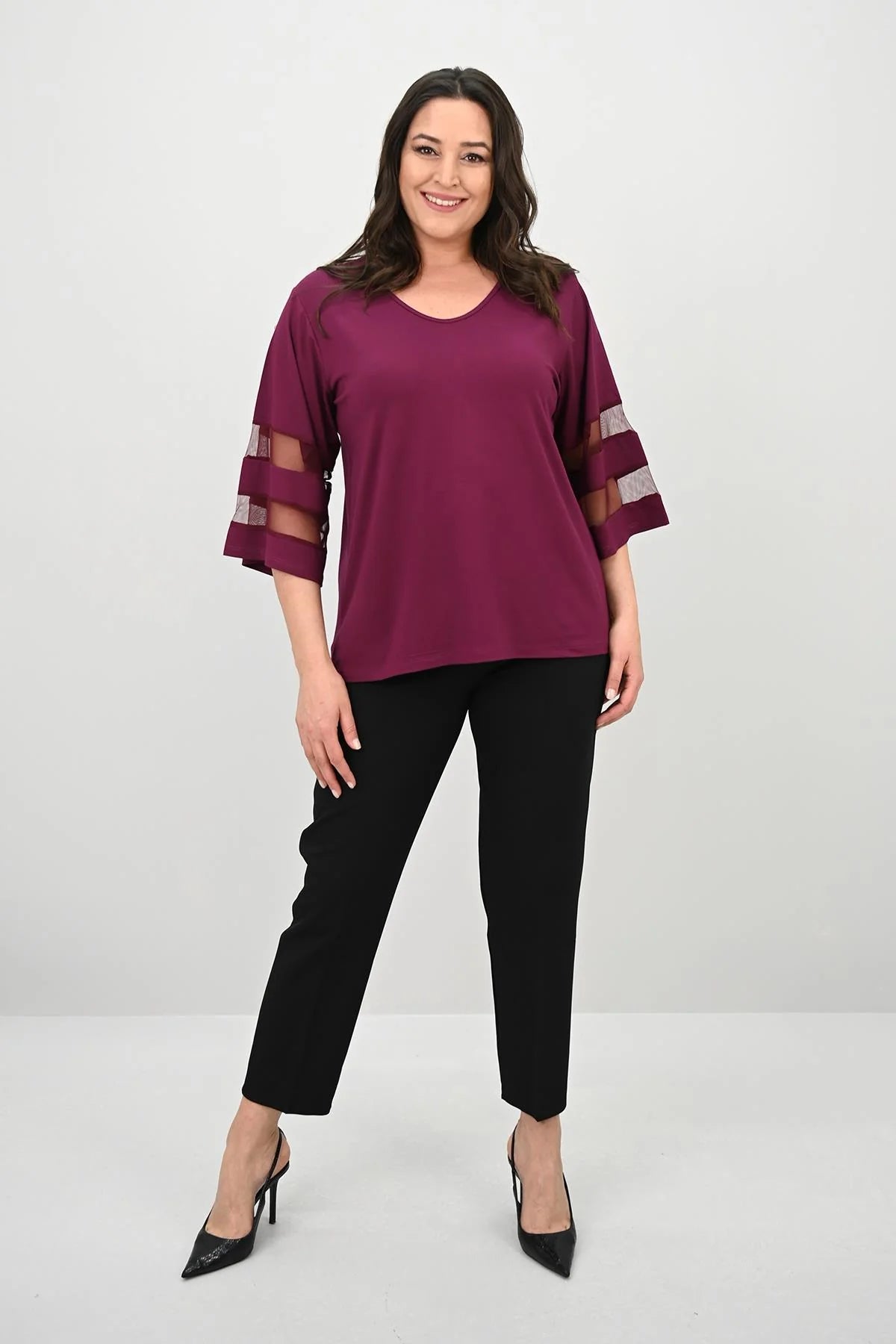 Női plus size csipke blúz 1449-23