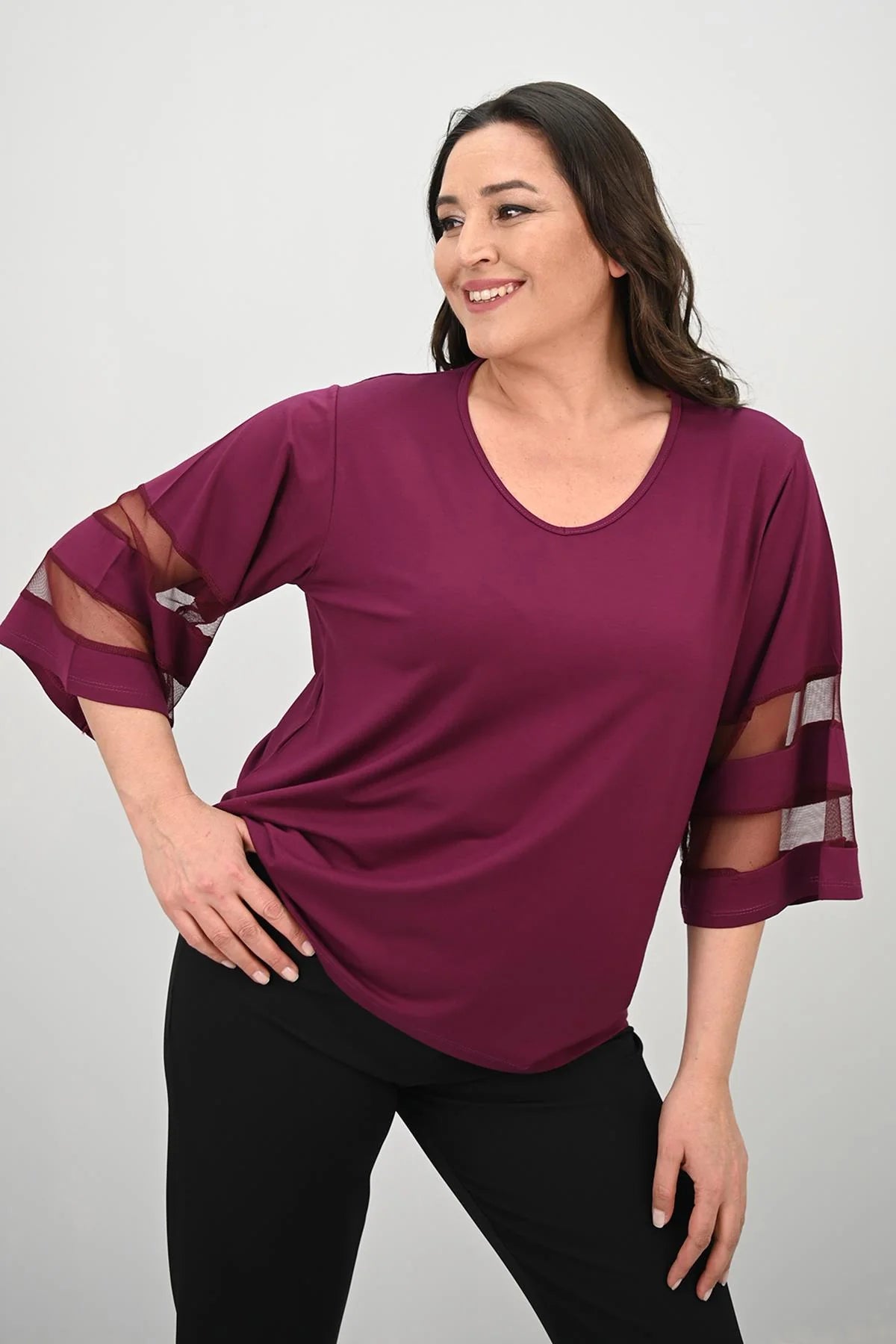 Női plus size csipke blúz 1449-23