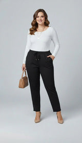 Pantaloni dama marimi mari 6303