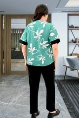Set pantaloni si bluza cu imprimeu 8110