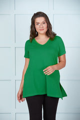 Női plus size hasított póló 1296-23