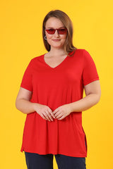 Női plus size hasított póló 1296-23