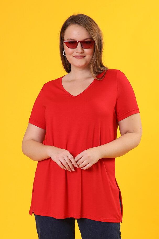 Női plus size hasított póló 1296-23