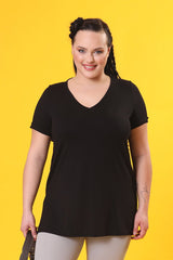 Női plus size hasított póló 1296-23