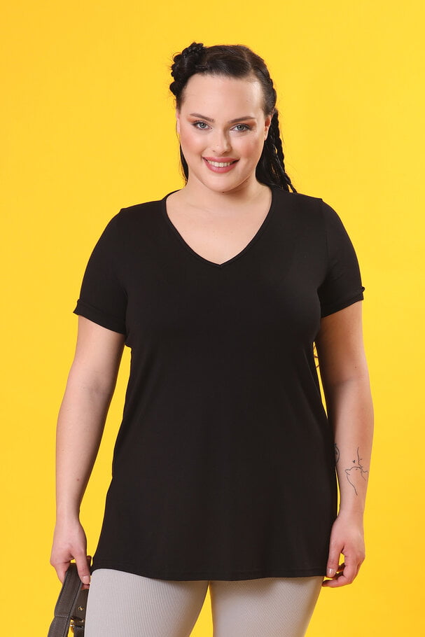 Női plus size hasított póló 1296-23